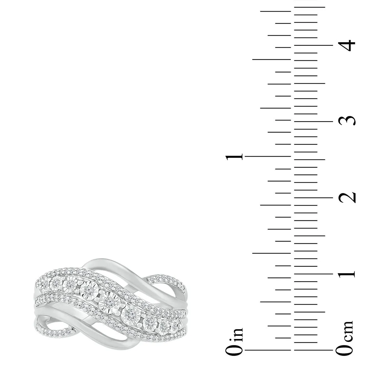 1/4 CTW Diamond Ring in Sterling Silver