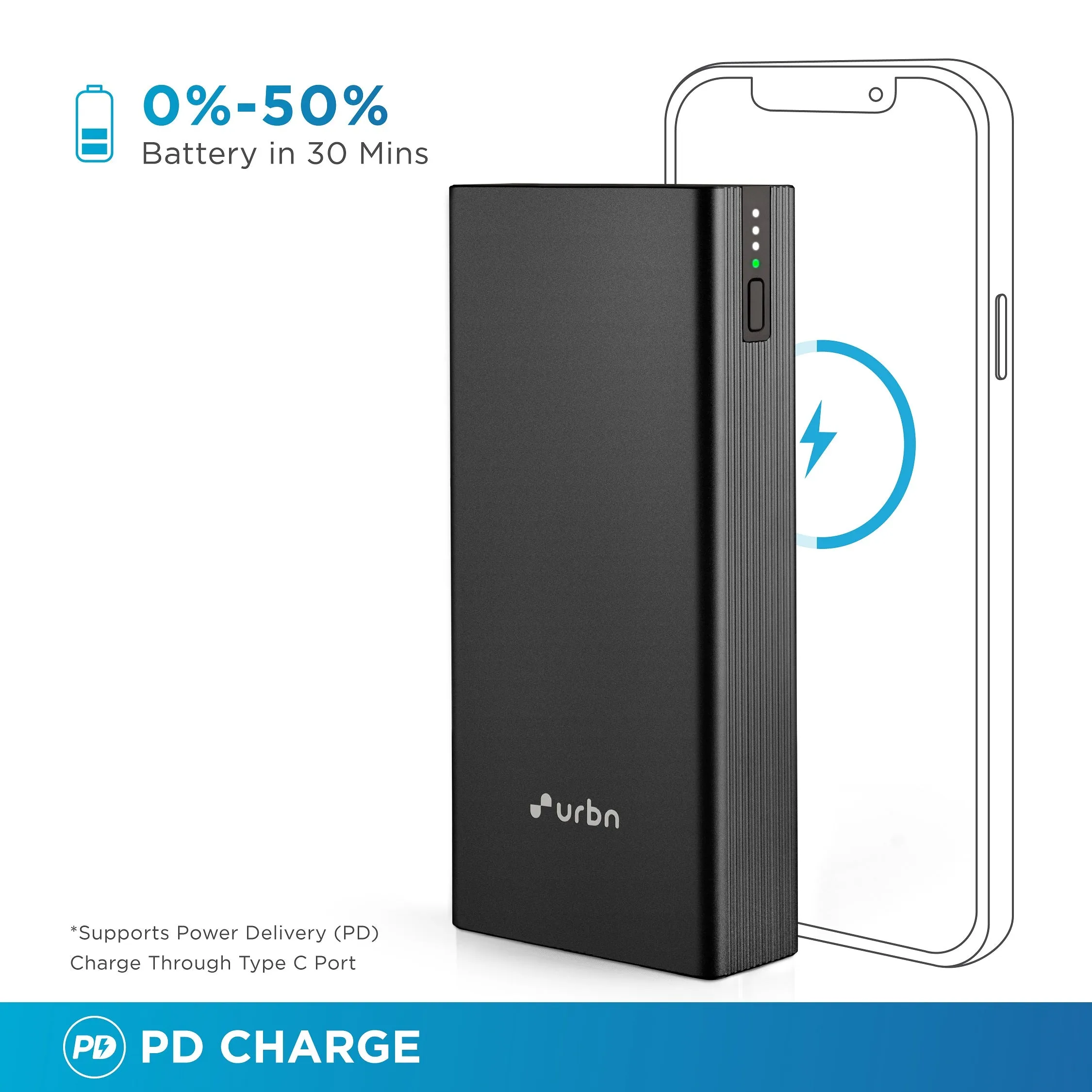 20000 mAh Metal 45W QC PD Power Bank