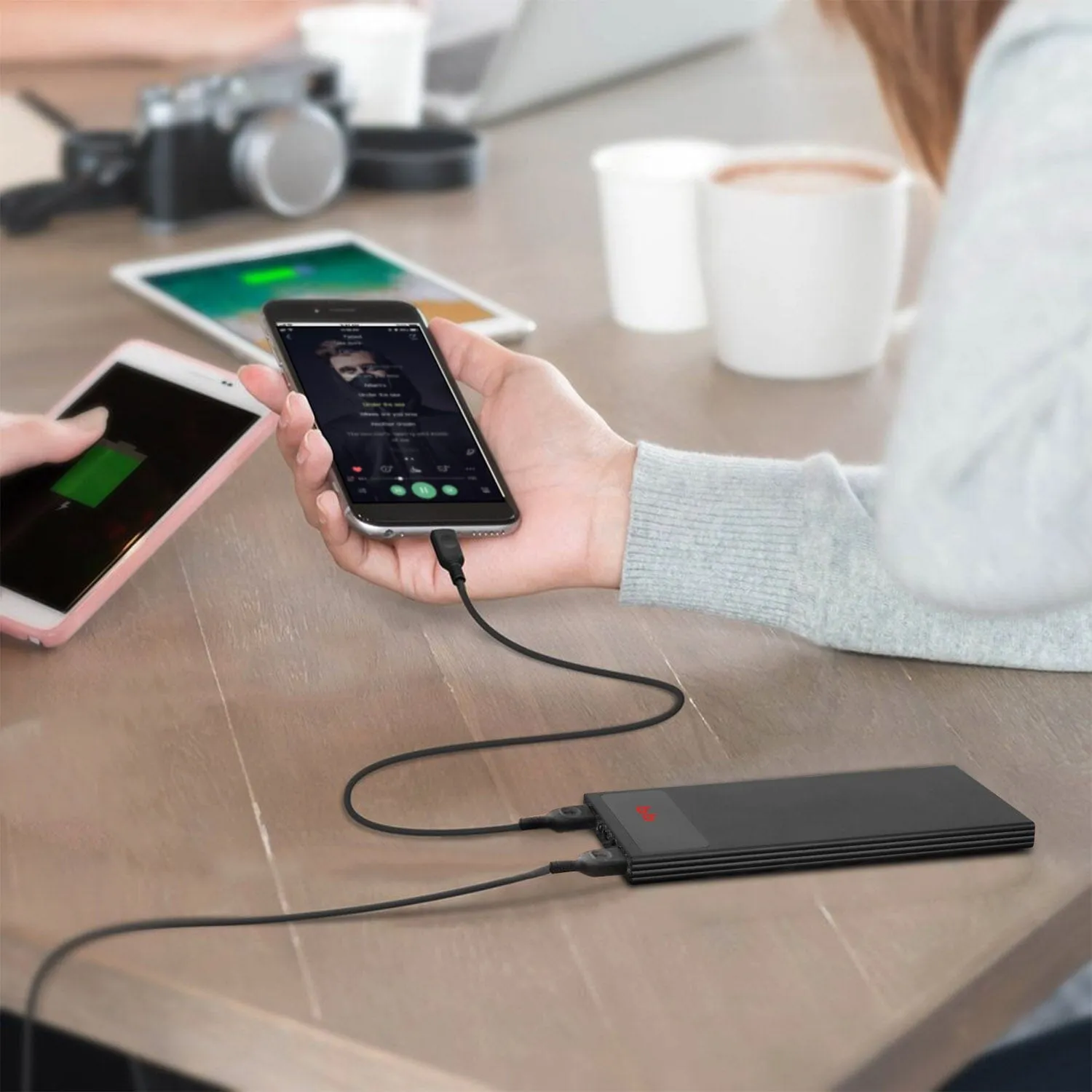 20,000mAh Power Bank Ultra-thin External Battery Pack