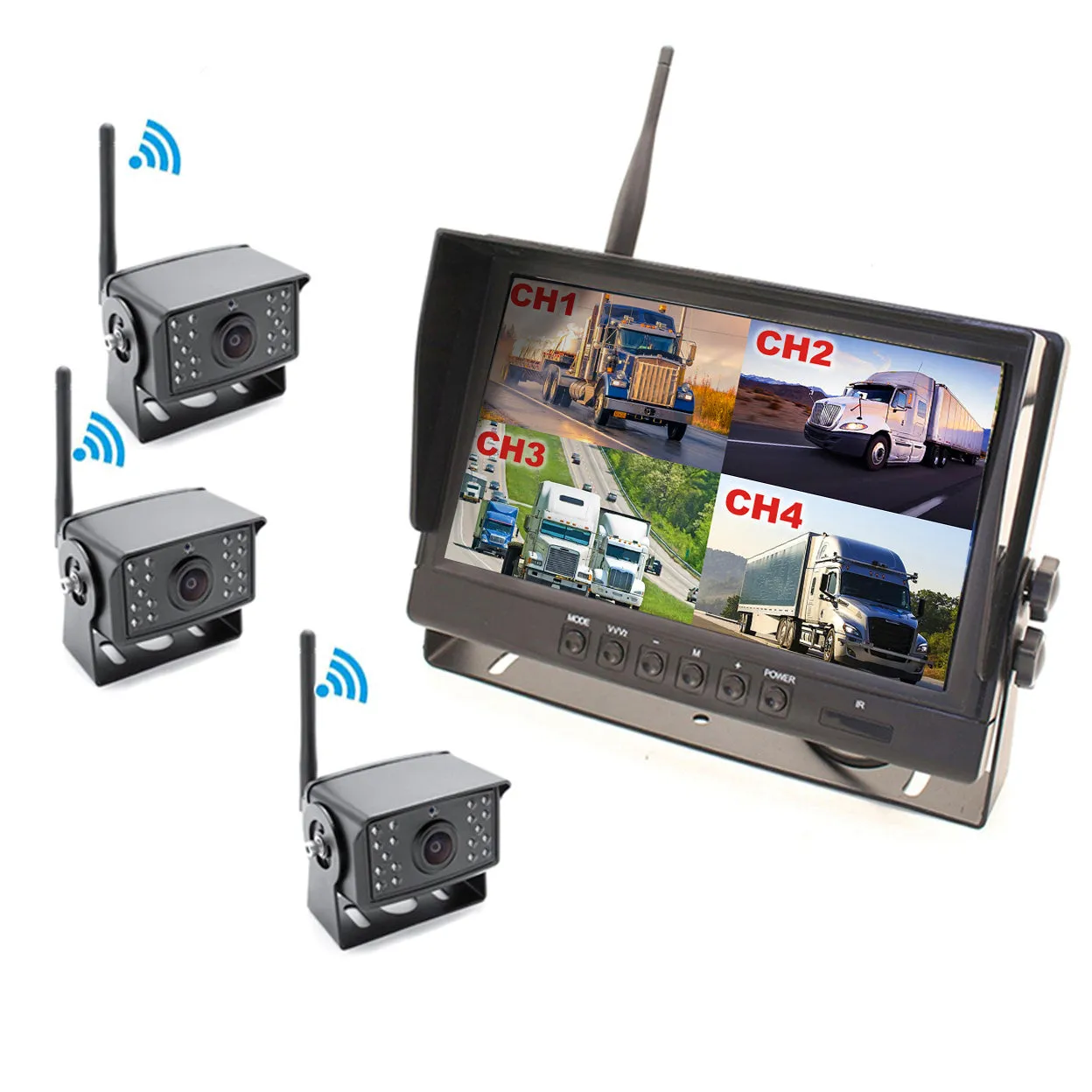 2nd Gen Digital Wireless 4 Channel DVR Multi-Cam System, 2-4 Wireless Cams, Heavy Duty, 200 Feet Wireless Range