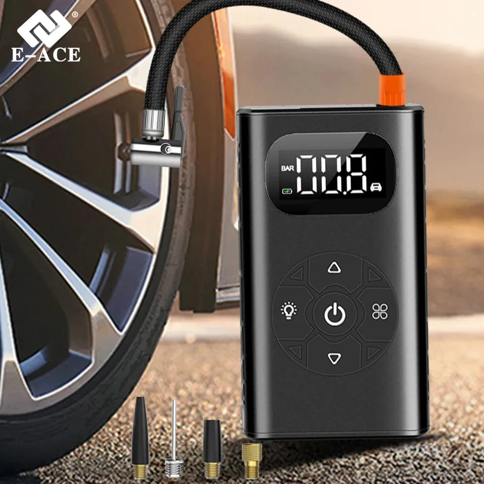 6000Mah Portable Car Air Compressor 150Psl Digital Auto Air Pump Wireless for Ball Motorcycles Bicycle Boat Tyre Inflator