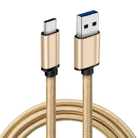 6ft Heavy-Duty Braided Fast Charging Cable for iPad Air, iPad Pro, iPad mini 2021 (Beige Gold)