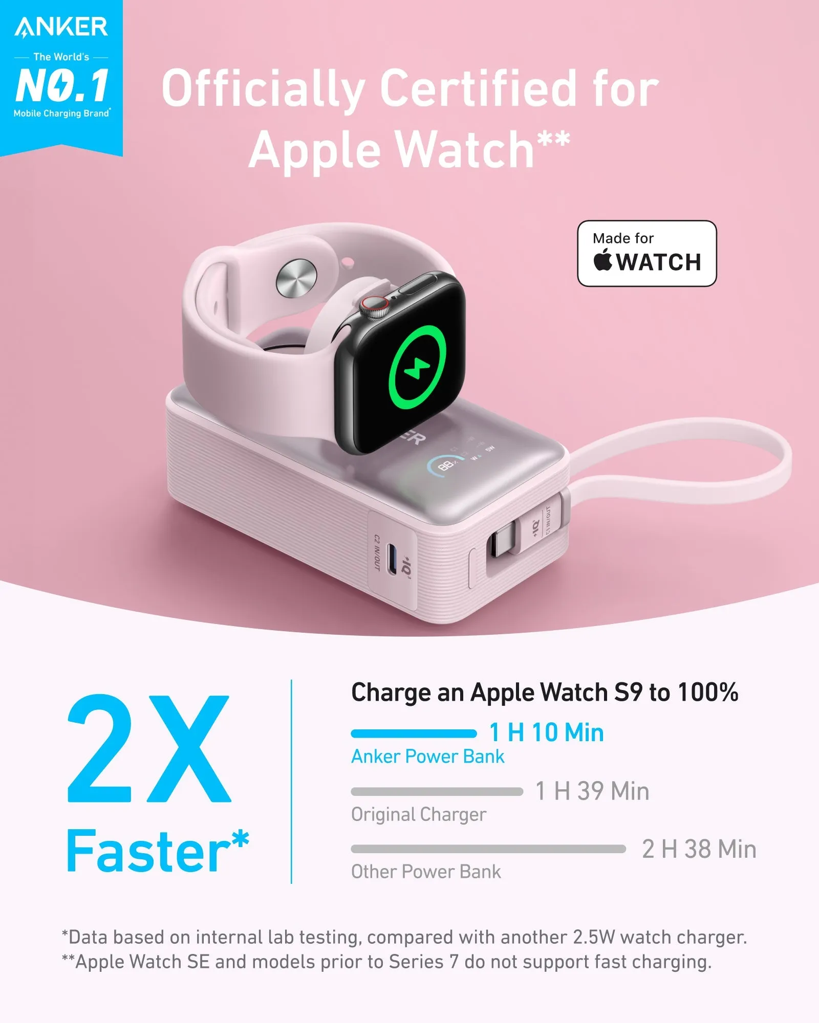 Anker MagGo Power Bank (10K, 35W, For Apple Watch)