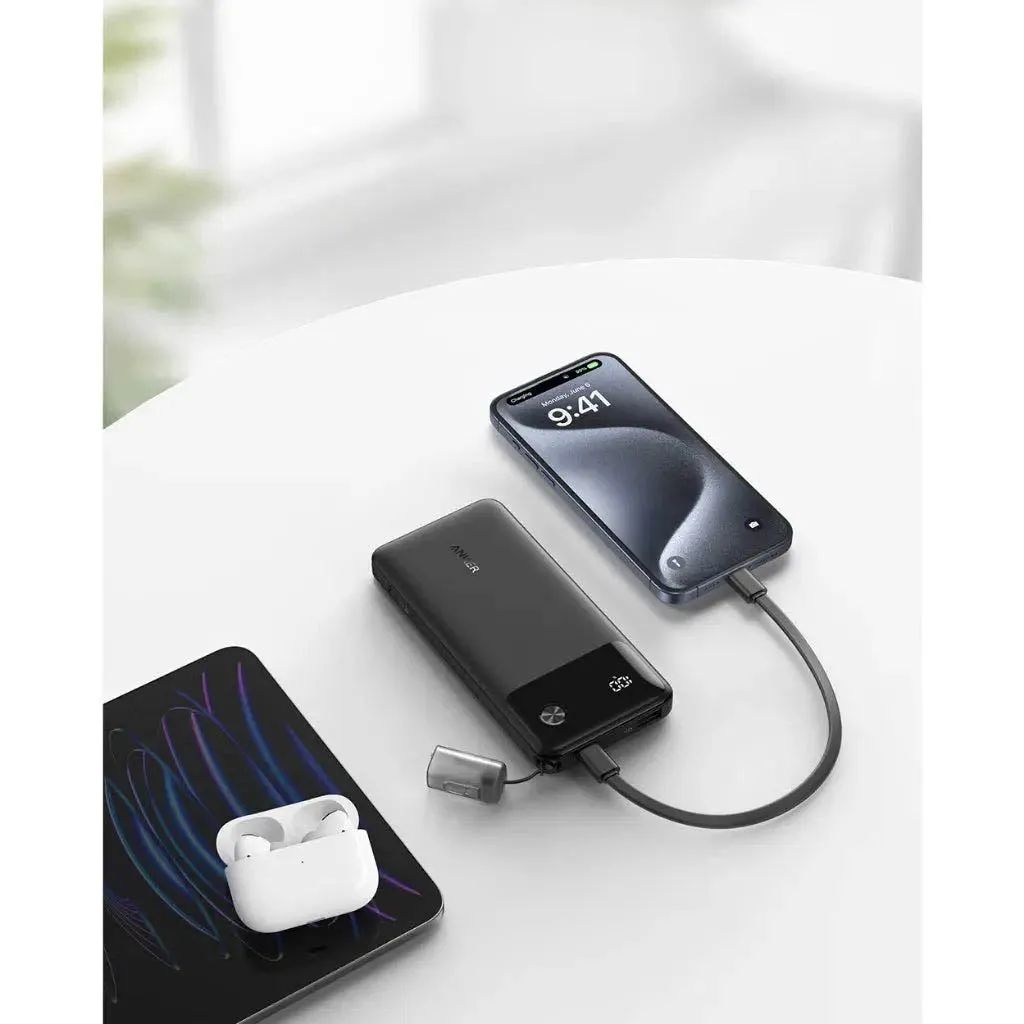 Anker Powercore 10K mAh 22.5W Power Bank W/ Usb-C Cable - Black