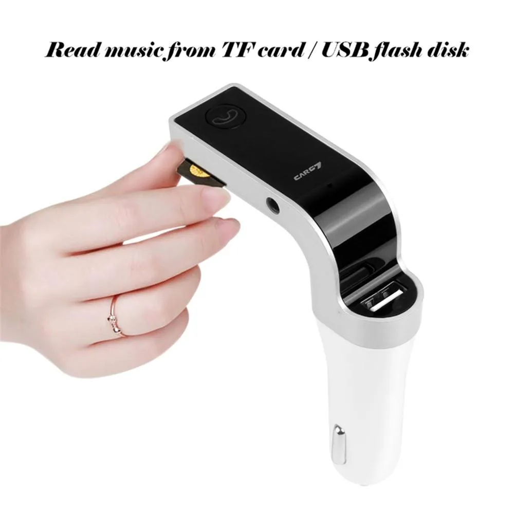 ANLUD Multifunction 4-in-1 CAR G7 Bluetooth FM Transmitter USB Flash Drives TF Music Player Car Kit USB Car Charger