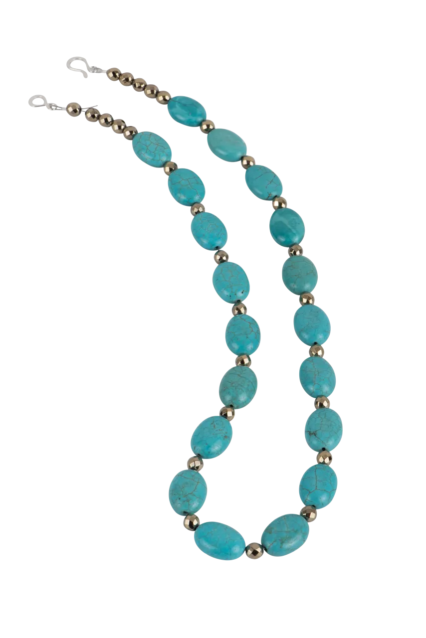 Ann Vlach Oval Turquoise Necklace