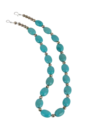 Ann Vlach Oval Turquoise Necklace