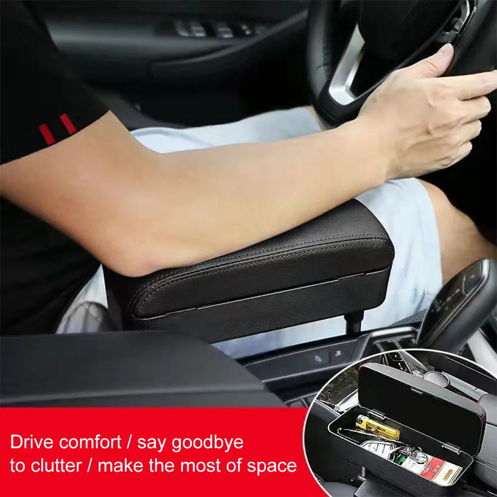 Car Armrest Cross Armrest With Storage Box Center Console Armrest With Wireless Charging 1 Piece