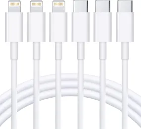 Charger Cable #243 = USB C to Lightning 1 Cable 3FT Phone Fast Charger