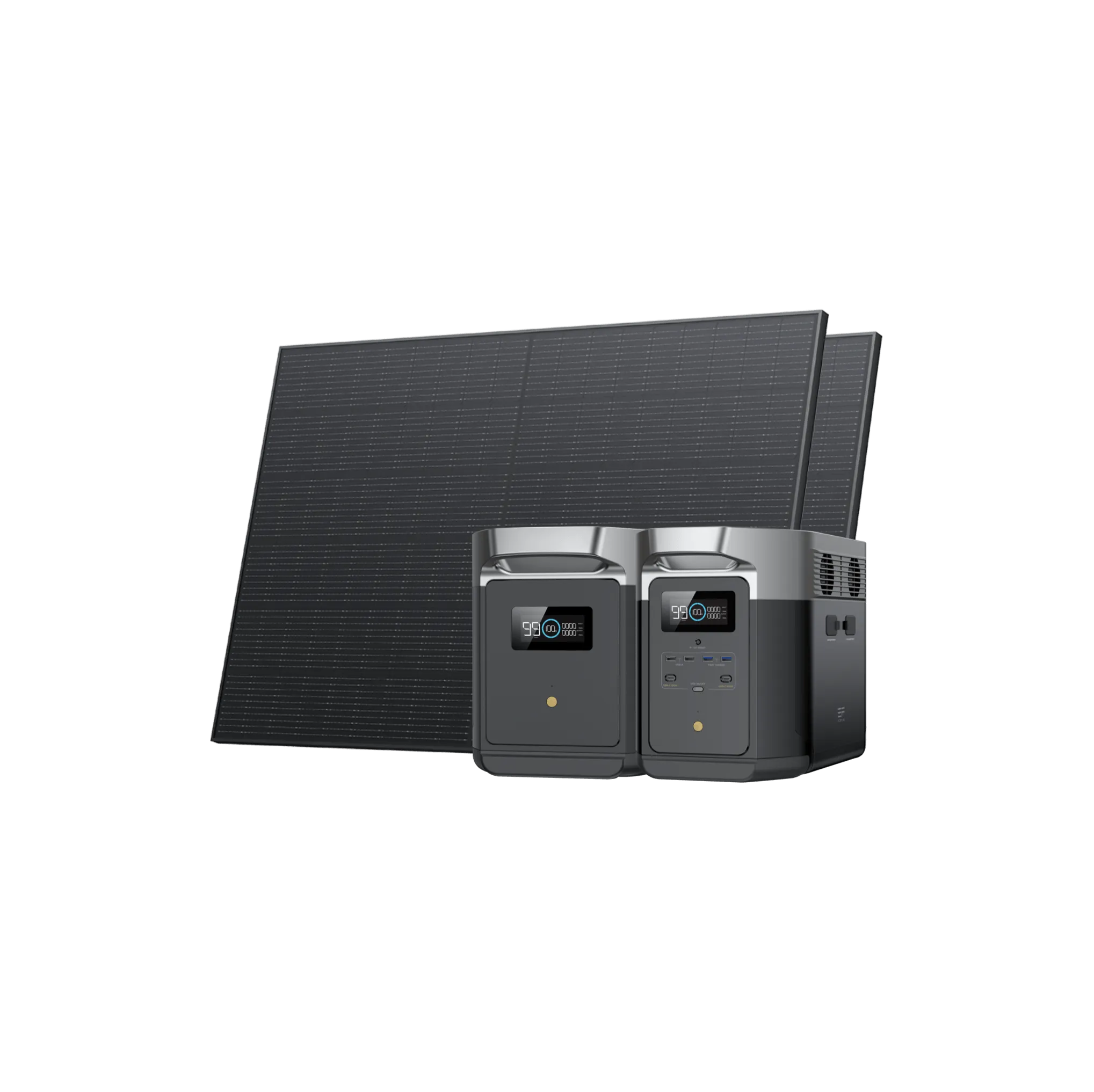 EcoFlow DELTA Max Portable Power Station   2*400W Rigid Solar Panel   EcoFlow DELTA Max Smart Extra Battery