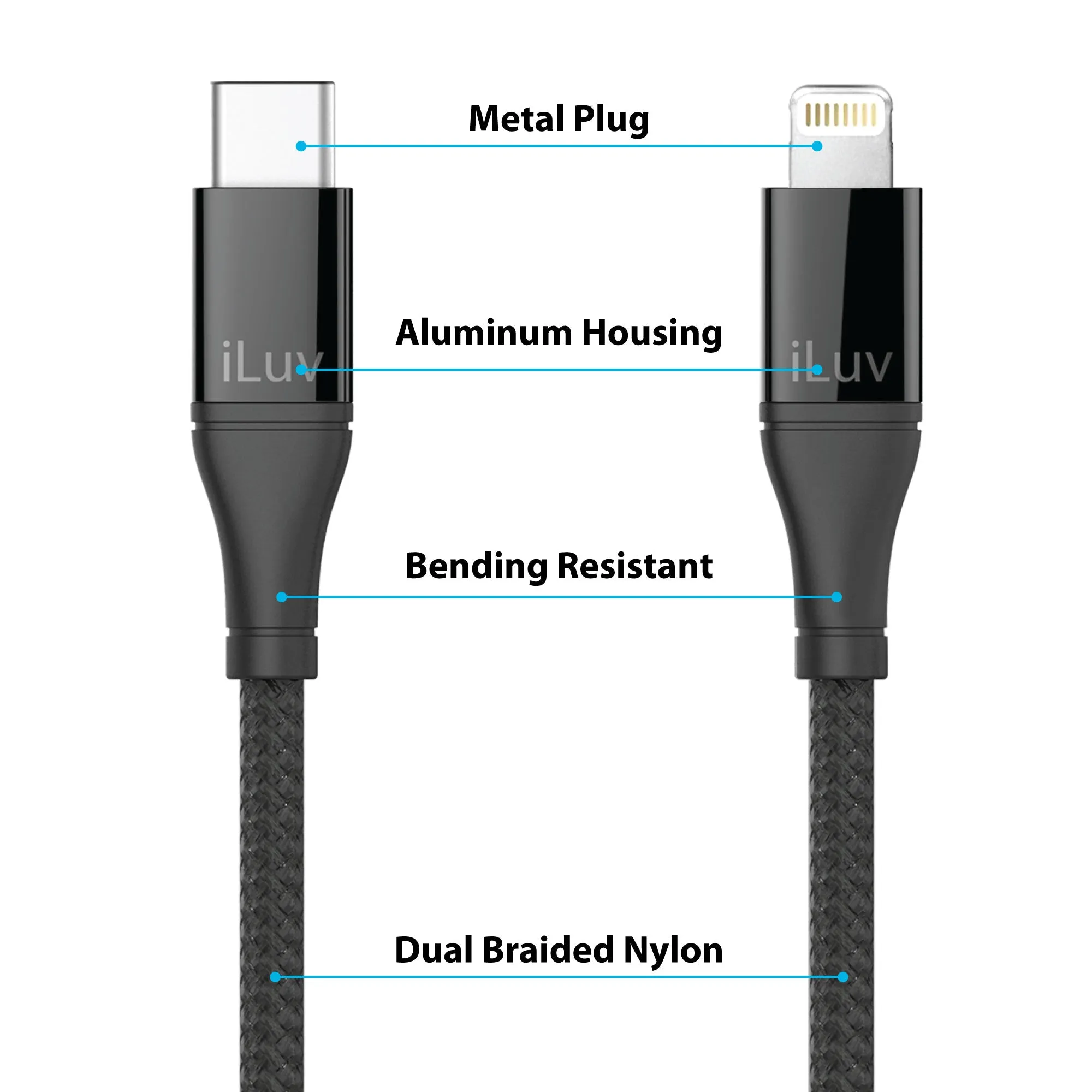 Fast Charging USB-C to Lightning Cable  3ft/6ft/10ft