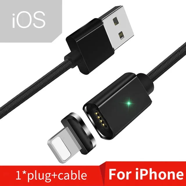 Magnetic Micro USB Cable For iPhone Samsung Type-c Charging Charge Magnet Charger Adapter USB Type C Mobile Phone Cables