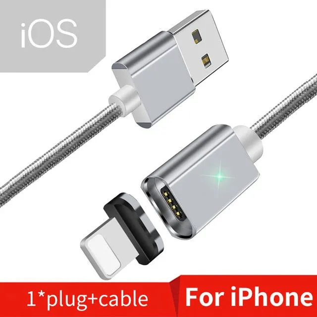 Magnetic Micro USB Cable For iPhone Samsung Type-c Charging Charge Magnet Charger Adapter USB Type C Mobile Phone Cables