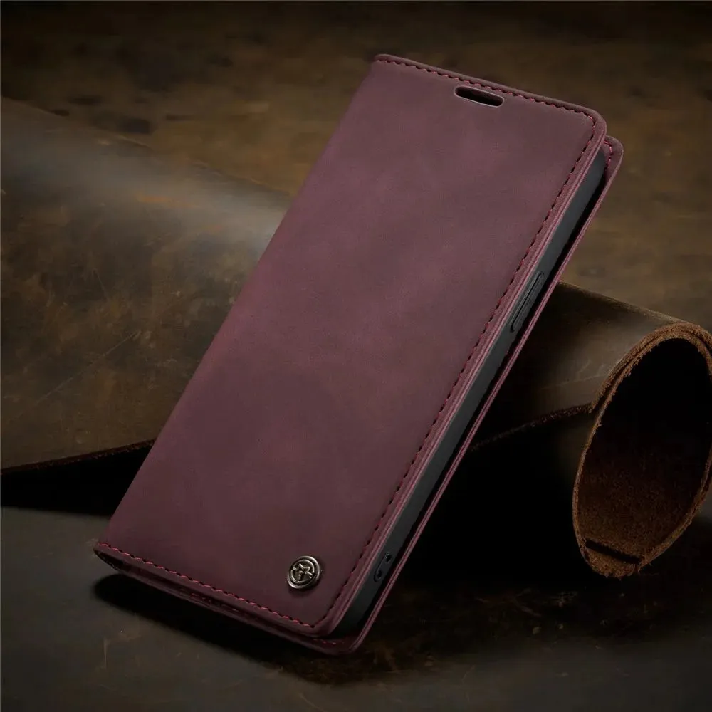 Matte Leather Flip Cover for iPhone 7 8 11 15 XR   Sophisticated Style and Ultimate Protection