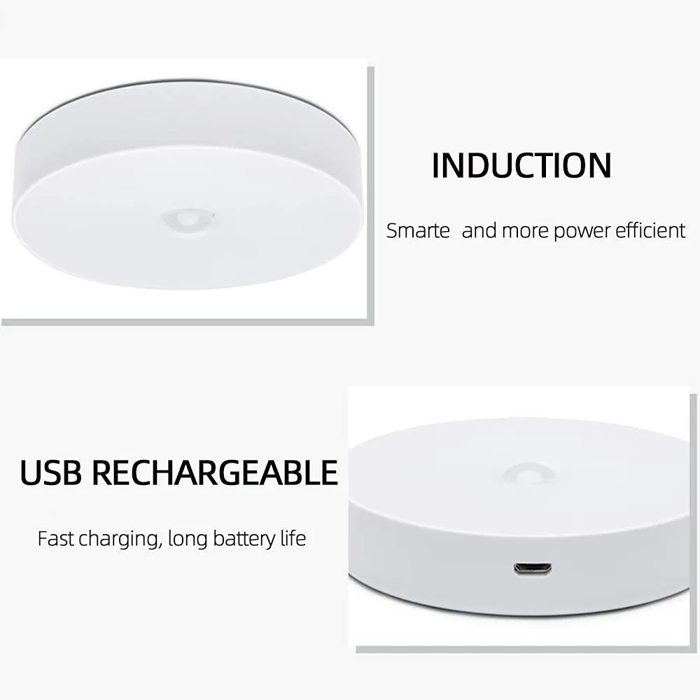 Motion Sensor Light, USB Charging LED Nightlight, Wireless Sensor Wall Light for Hallway, Wardrobe, Basement, Cupboard, Garage Bedroom, Toilet, Car, Outdoor Camping