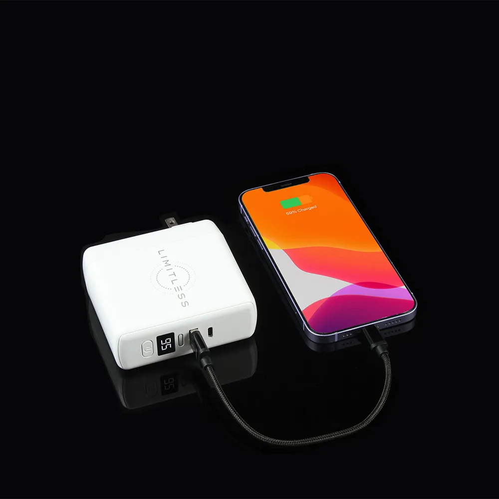 PowerPro Go - 3-In-1 Wall Charger and 10,000mAh Portable Power Bank with Digital Display - Powered by ChargeHub