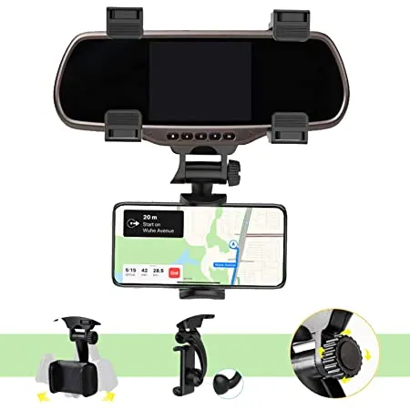 Rearview Mirror Mobile Phone Bracket for Navigation and Recording