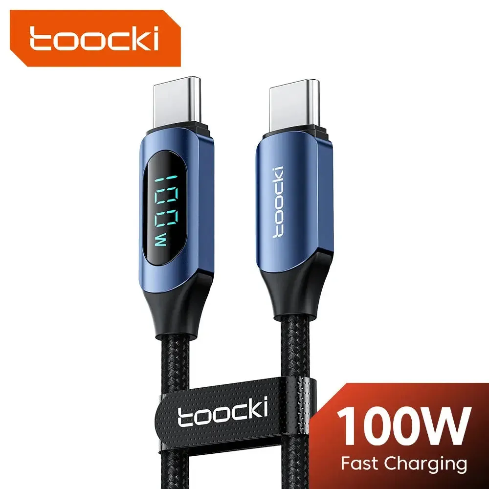 Toocki 100W Type C to Type C Cable - PD Fast Charging and Data Transfer