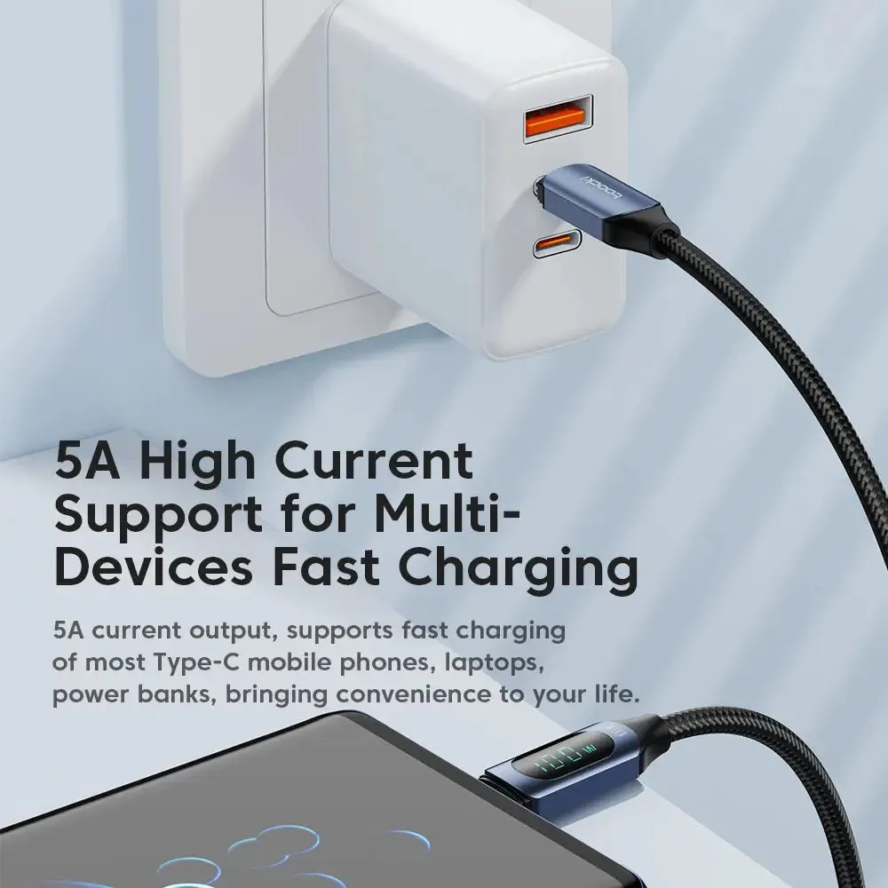 Toocki 100W Type C to Type C Cable - PD Fast Charging and Data Transfer