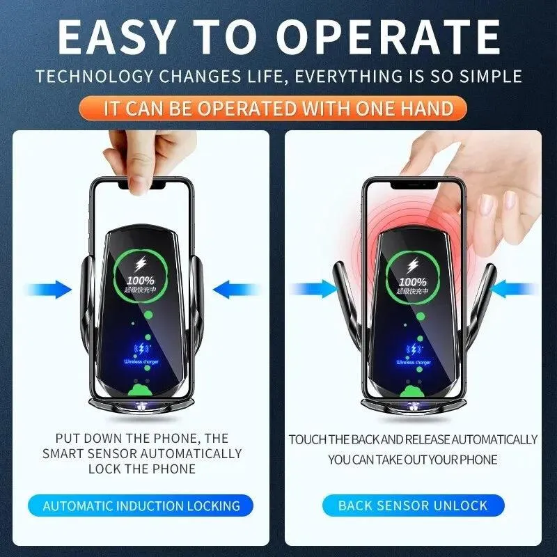 Universal Car Wireless Charger Magnetic Phone Holder 15W Fast Charging