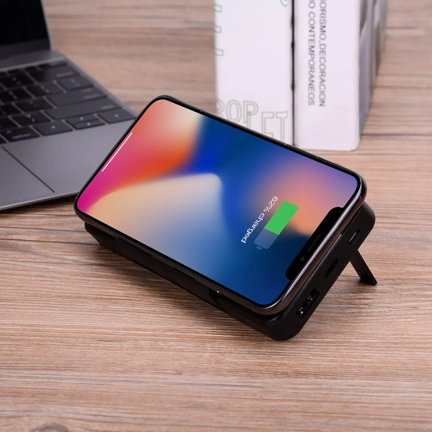 Wireless Portable Charger - Kickstand, Digital Display