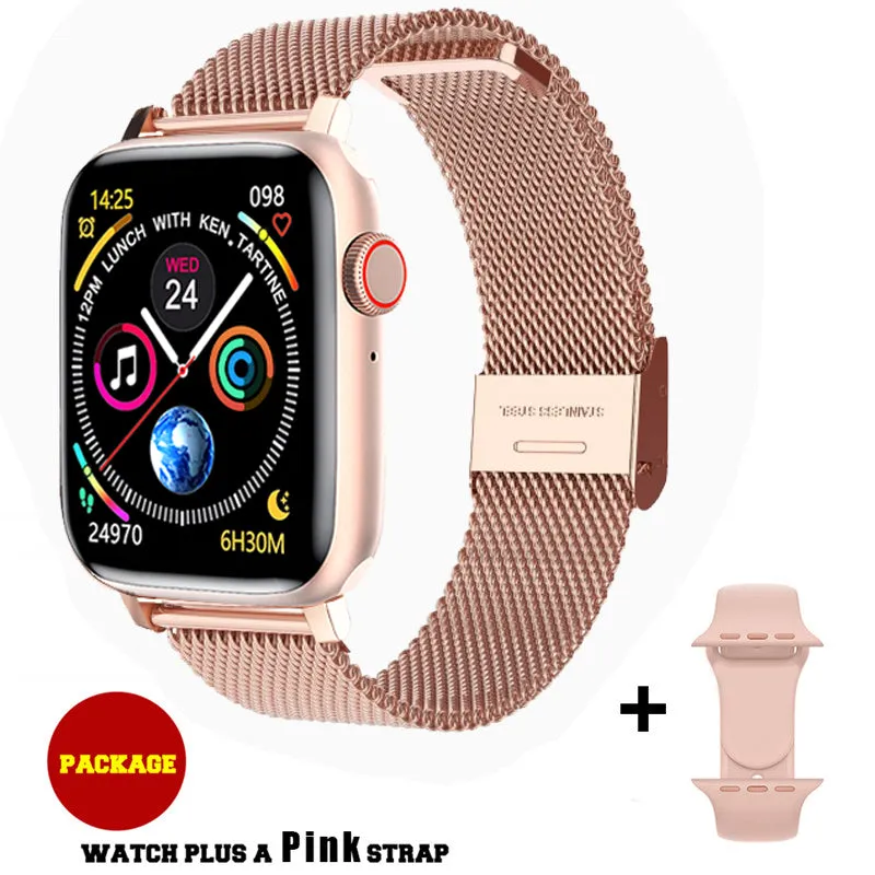 Women Smartwatch Full Touch screen Support Dial Call Heart Rate Blood Pressure Smart Watch men for Apple Android Watch women